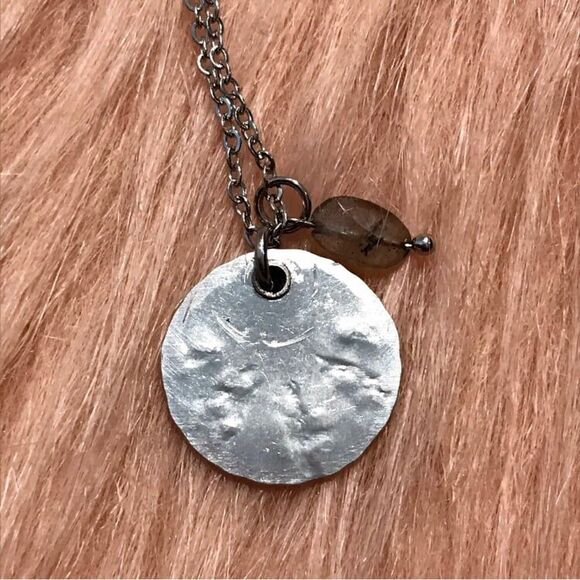 Handstamped Tree Grove Necklace with Bead Accents - Picture 3 of 7